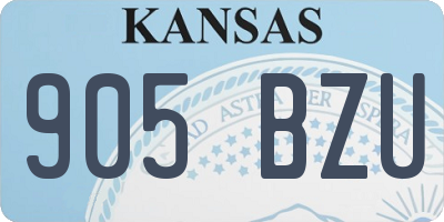 KS license plate 905BZU
