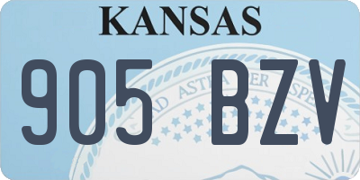 KS license plate 905BZV