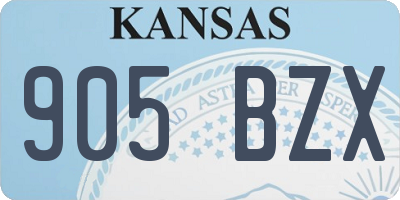 KS license plate 905BZX