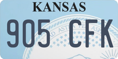 KS license plate 905CFK