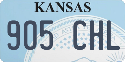 KS license plate 905CHL