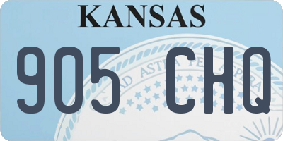 KS license plate 905CHQ