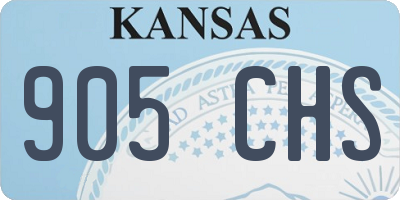 KS license plate 905CHS