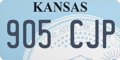 KS license plate 905CJP