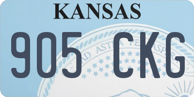 KS license plate 905CKG