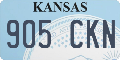 KS license plate 905CKN