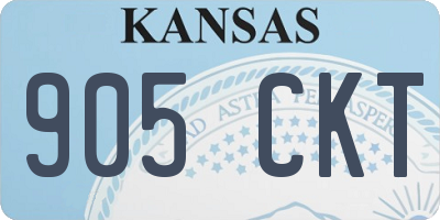 KS license plate 905CKT