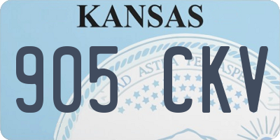 KS license plate 905CKV