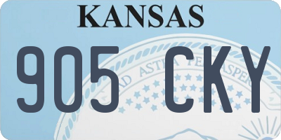 KS license plate 905CKY