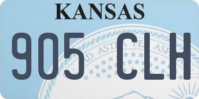 KS license plate 905CLH