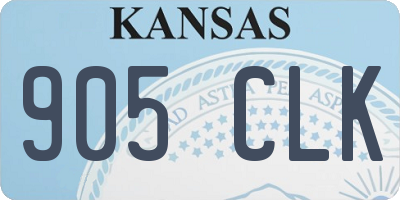 KS license plate 905CLK
