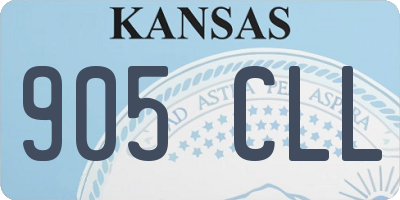 KS license plate 905CLL