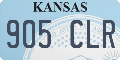KS license plate 905CLR