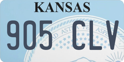 KS license plate 905CLV