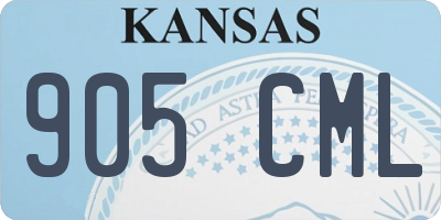 KS license plate 905CML