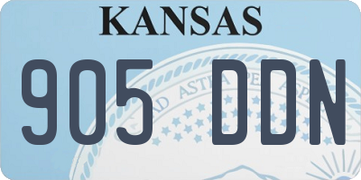 KS license plate 905DDN