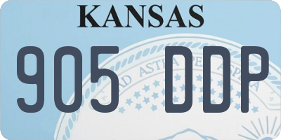 KS license plate 905DDP