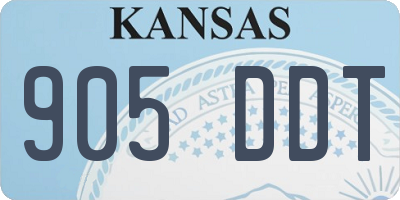 KS license plate 905DDT