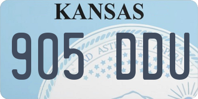 KS license plate 905DDU