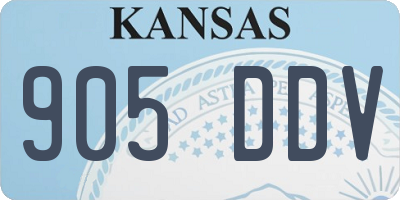 KS license plate 905DDV