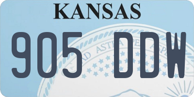 KS license plate 905DDW