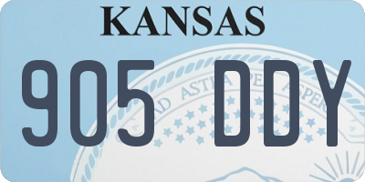 KS license plate 905DDY