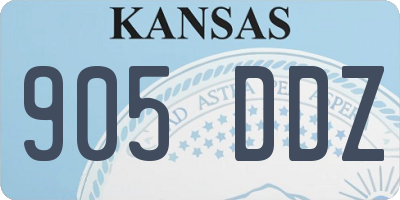 KS license plate 905DDZ