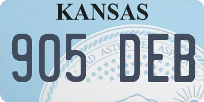 KS license plate 905DEB
