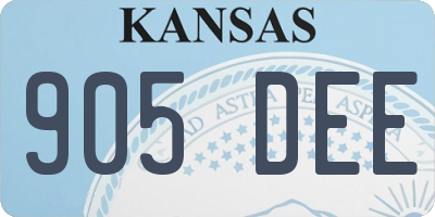 KS license plate 905DEE