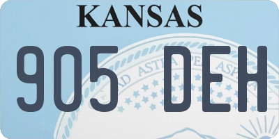 KS license plate 905DEH