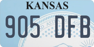 KS license plate 905DFB