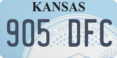 KS license plate 905DFC