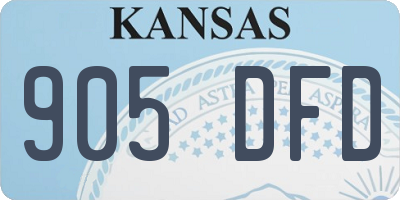 KS license plate 905DFD