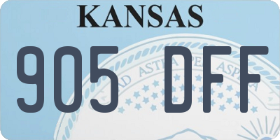 KS license plate 905DFF