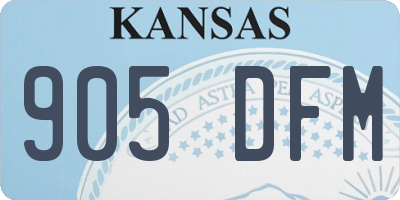 KS license plate 905DFM