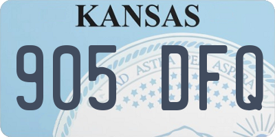 KS license plate 905DFQ