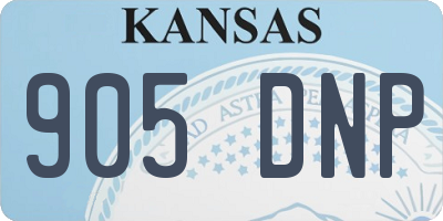 KS license plate 905DNP