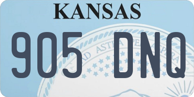 KS license plate 905DNQ