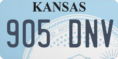 KS license plate 905DNV