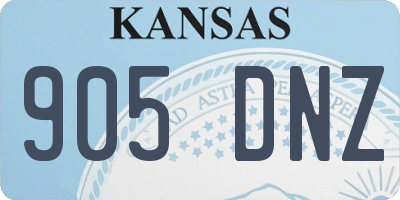 KS license plate 905DNZ