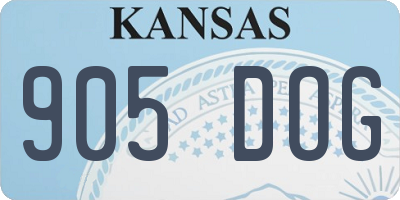 KS license plate 905DOG