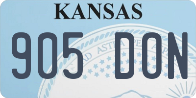 KS license plate 905DON