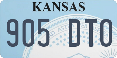 KS license plate 905DTO