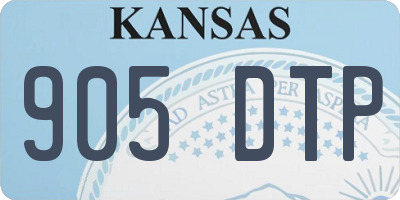 KS license plate 905DTP