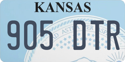 KS license plate 905DTR