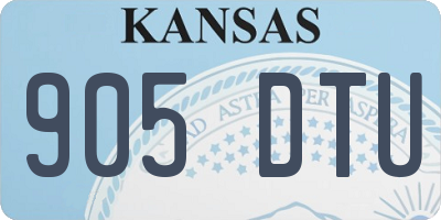 KS license plate 905DTU