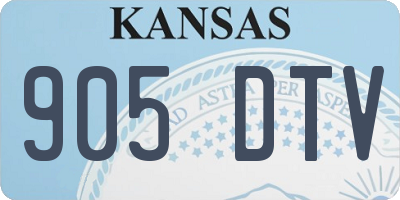 KS license plate 905DTV
