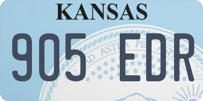 KS license plate 905EDR