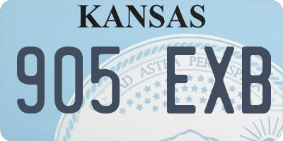 KS license plate 905EXB