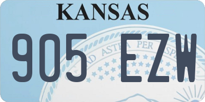 KS license plate 905EZW